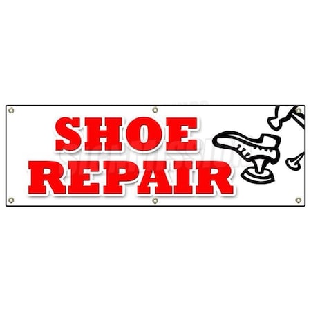 Signmission SHOE REPAIR BANNER SIGN heels soles leather work luggage repair while wait B-72 Shoe Repair